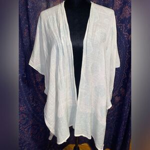 Vintage Ann Taylor linen kimono shawl one size fits all